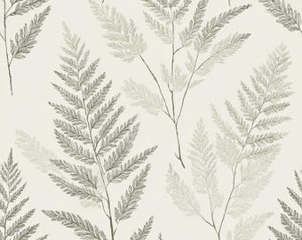 Whisper Fern Ink Botanical Wallpaper | Peel and Stick, Pre-Pasted or Traditional