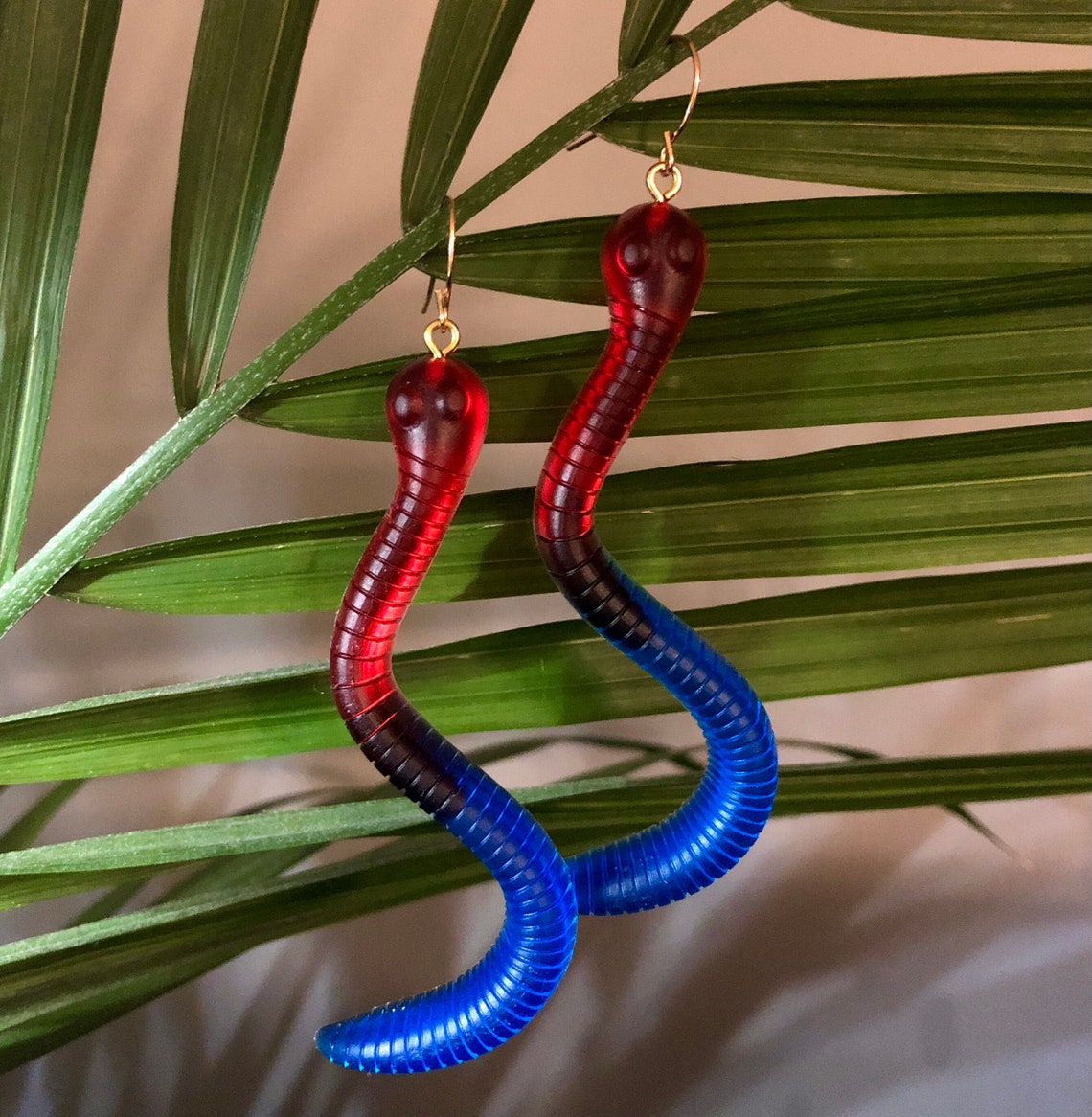 Gummy Worm Earrings Handmade with Resin Etsy