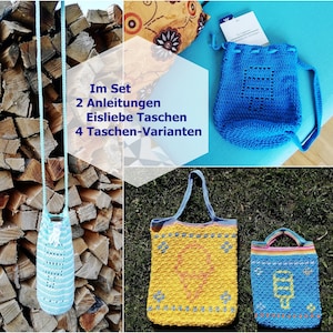 Ice Cream Set Instructions for crocheting bags and pouches Ice Cream Love