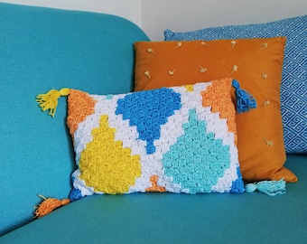 Crochet pattern cushion cover Ceramicandria