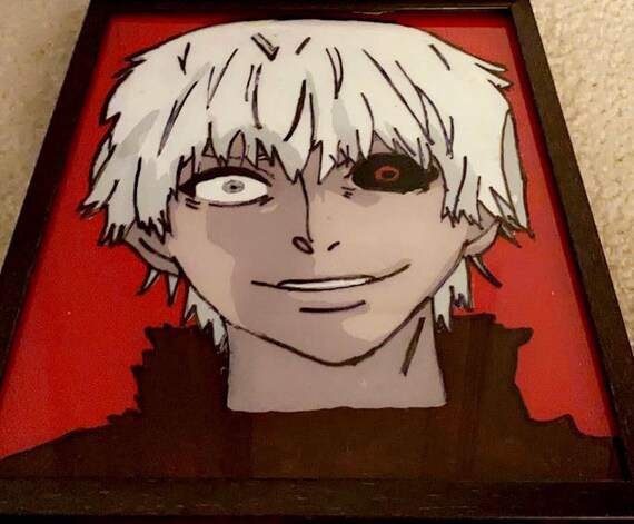 Ken Kaneki 8x10 Glass Painting Etsy Ken Kaneki 8x10 Glass Painting Etsy