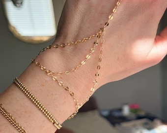 Hand Chain, Gold Filled Hand Chain, Handchain
