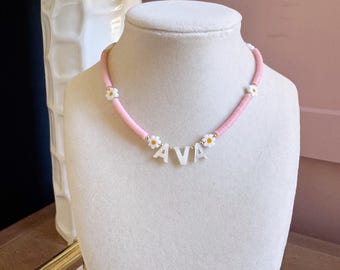 Name Necklaces for Kids, Necklaces for Kids, Pearl Letter Necklace