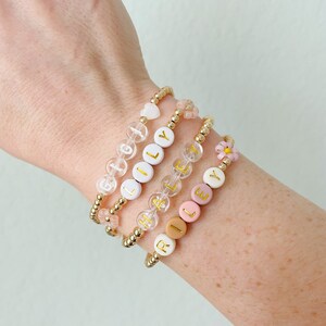 Gold Filled Name Bracelet, Custom Bracelets, BFF Bracelet, Gold Beaded Name Bracelet for Women, Bridesmaid Bracelet Gift