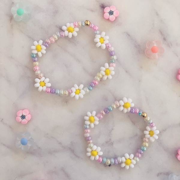 Pulseras de Pascua para niños pequeños, pulsera de margaritas para niños, pulseras de Pascua para niños, regalo de Pascua