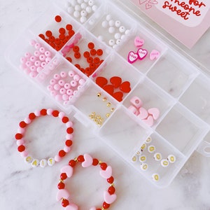 Girls Bracelet DIY Kit, Valentines Day Gift, Kandi Bracelet Diy