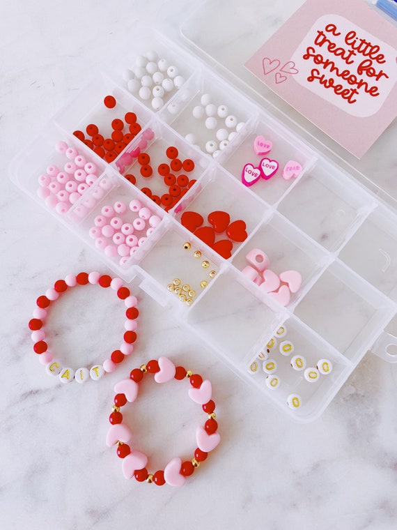 DIY Bracelet Kit, Valentines Bracelets, Valentines DIY Bracelet Kit for  Girls, Valentines Gift for Girls