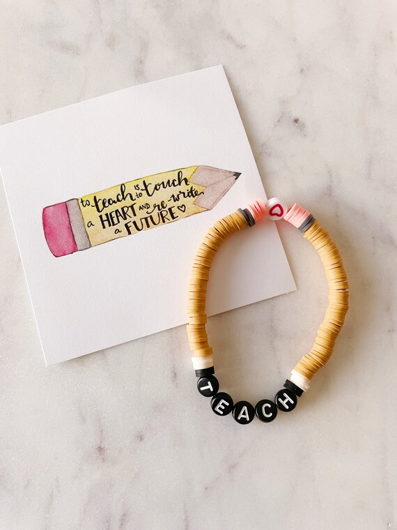 Teacher Appreciation Bracelet Pencil Bracelet for Teacher