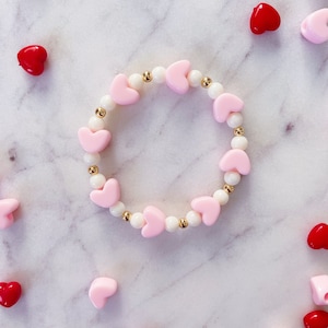 Heart Bracelet for Girls, Cute Bracelet for Kids, Heart Bracelet for Child, Cute Heart Bracelet for Teen Girl
