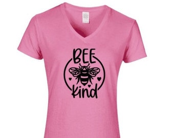 Bee Kind Shirt for Girl, Pink Tshirt Day for Women, Anti Bullying Shirt for Adult, Bee Shirt for Teacher, Christmas Gift Tshirt Unique Her