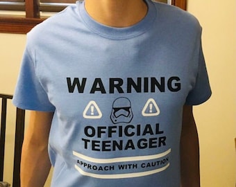 Avertissement chemise officielle pour adolescents, cadeaux pour adolescents, t-shirts pour adolescents, t-shirt d'anniversaire pour fille, t-shirts humoristiques pour adolescents, t-shirt drôle pour fils