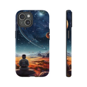 Planet Gazing - Tough Cases | Astronaut Phone Case | Space Iphone Case | Galaxy Phone Case | Planet Phone Case | Phone Iphone Case