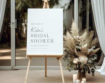 Simple Design Bridal Shower Welcome Sign | Professionally Printed