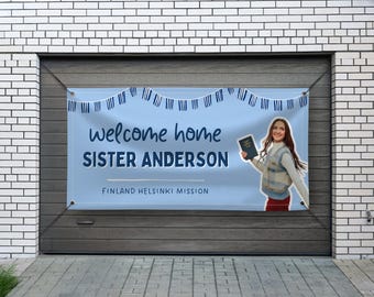 Personalisierte LDS Missionar Heimkehr Banner | Personalisiertes Willkommensschild