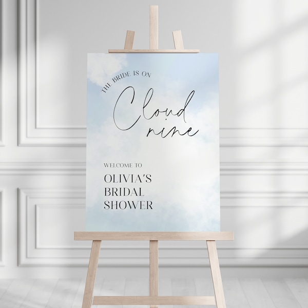 Cloud Nine Theme Bridal Shower Welcome Sign