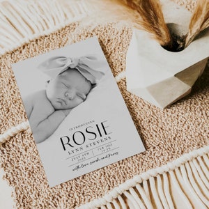 Faire-part de naissance élégant | Imprimé et expédié