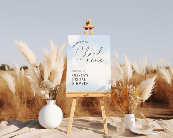 Cloud Nine Theme Bridal Shower Welcome Sign