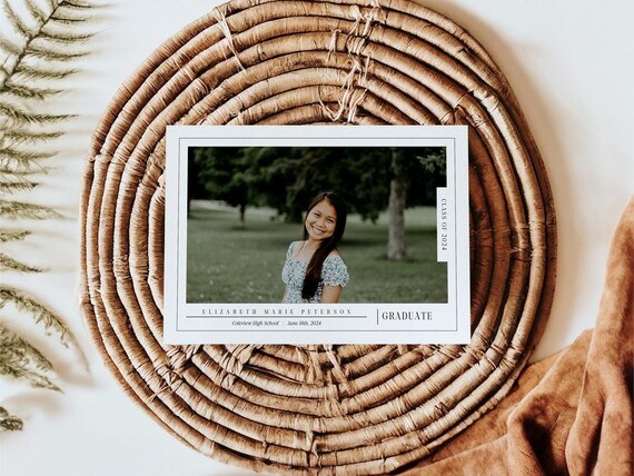 Professionally Printed | Sophisticated Graduation Announcement Cards