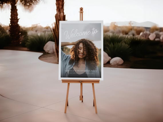 Professionally Printed | Cute Graduation Party Welcome Sign