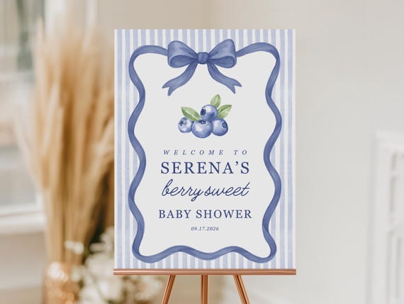 Berry Sweet | Baby Shower Welcome Sign | Printed & Shipped