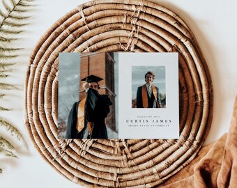 Tarjetas de anuncio de graduación modernas e impresas profesionalmente