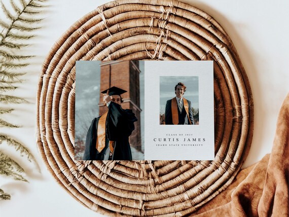 Professionally Printed | Modern Graduation Announcement Cards