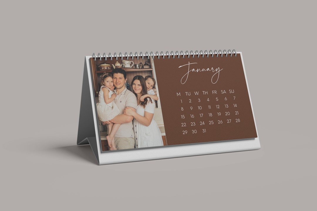 Custom Desk Calendar Colorful Design Printed & Shipped Etsy