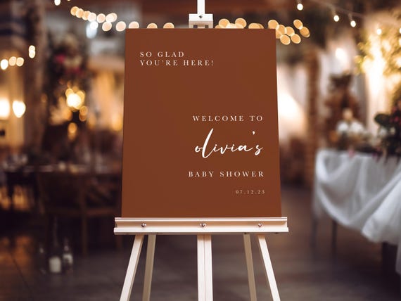Simple Modern | Baby Shower Welcome Sign