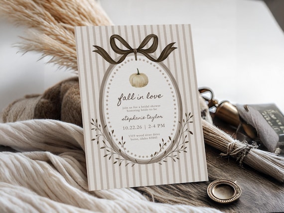 Fall in Love | Bridal Shower Invitations