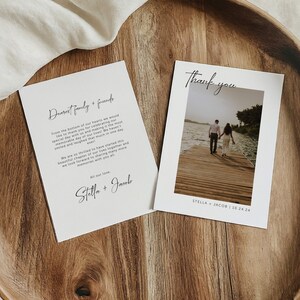 Stark vereinfachte Hochzeit Dankeskarten | Druck & Versand