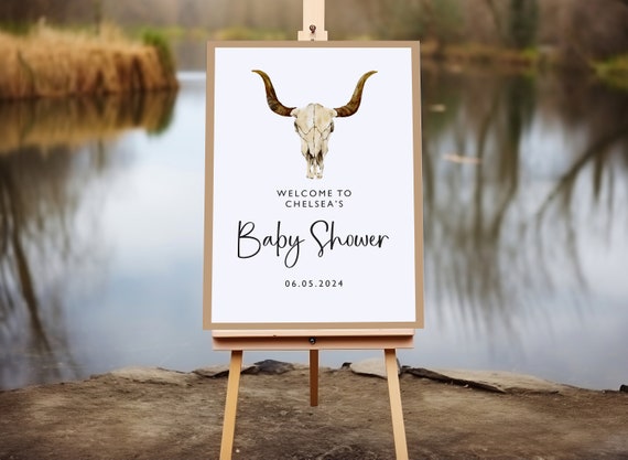 Western Theme | Baby Shower Welcome Sign | Printed & Shipped