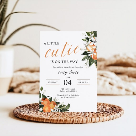 Little Cutie | Baby Shower Invitation | Printed & Shipped
