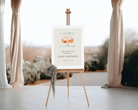 Bun in the Oven Theme | Baby Shower Welcome Sign | Printed & Shipped