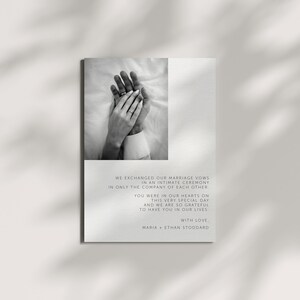 Chic Elopement Announcement Cards Printed & Shipped image 4