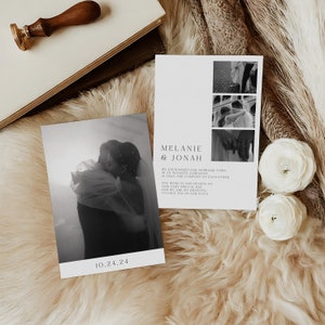 Cartoline di annuncio di fuga romantica / Stampate e spedite
