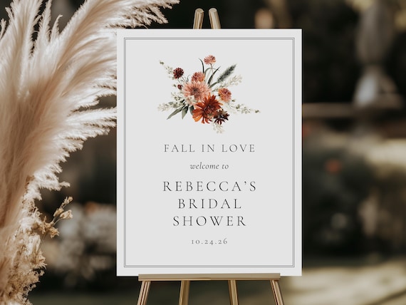 Fall in Love | Bridal Shower Welcome Sign