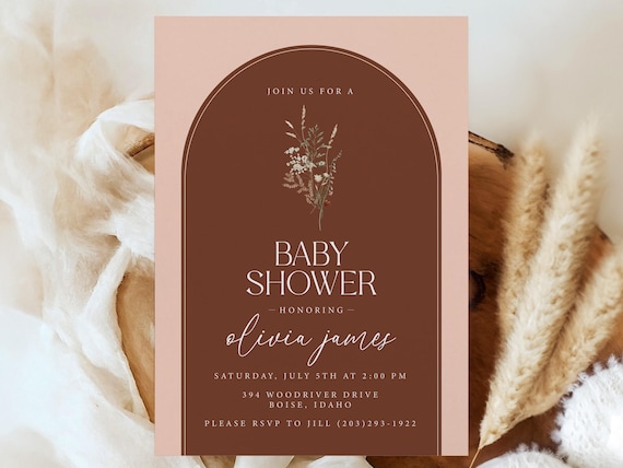 Elegant Floral | Baby Shower Invitations