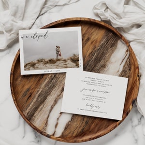 Schöne personalisierte Elopement Ankündigung Karten | Druck & Versand