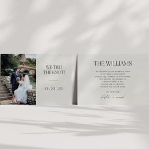 Timeless Elopement Announcement Cards | Printed & Shipped