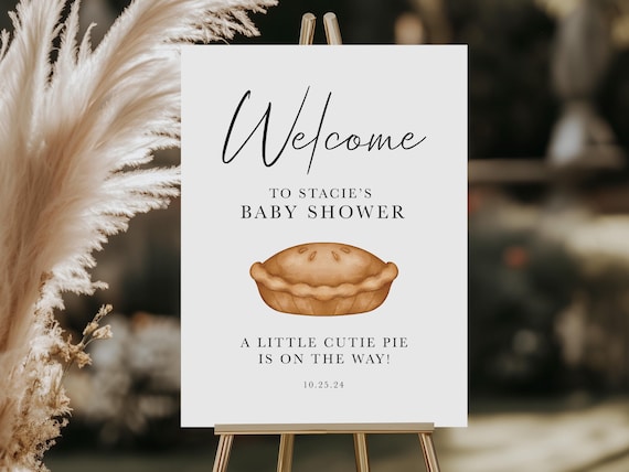 Cutie Pie Theme | Baby Shower Welcome Sign
