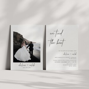 Minimal Personalized Elopement Announcement Cards | Printed & Shipped