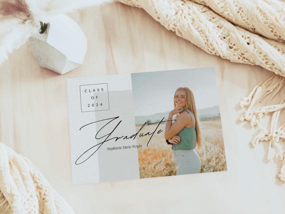 Professionally Printed | Whimsical Graduation Announcement Cards