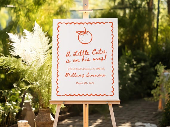 Little Cutie | Baby Shower Welcome Sign