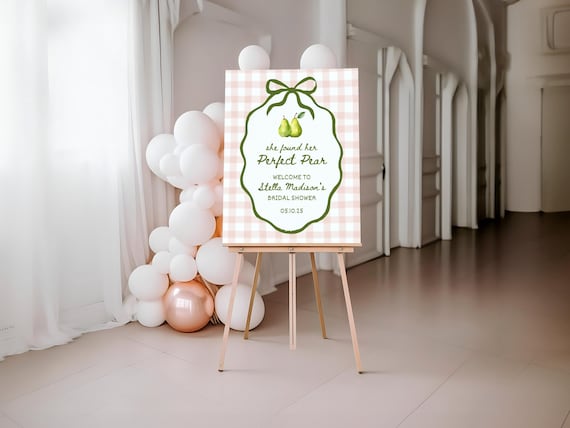 Perfect Pear Theme | Bridal Shower Welcome Sign