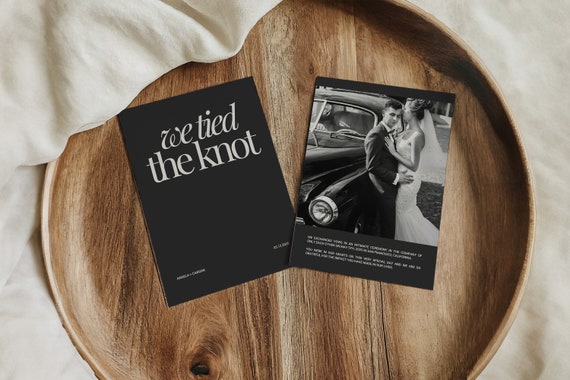 Editorial Style Elopement Announcement Cards | Printed & Shipped