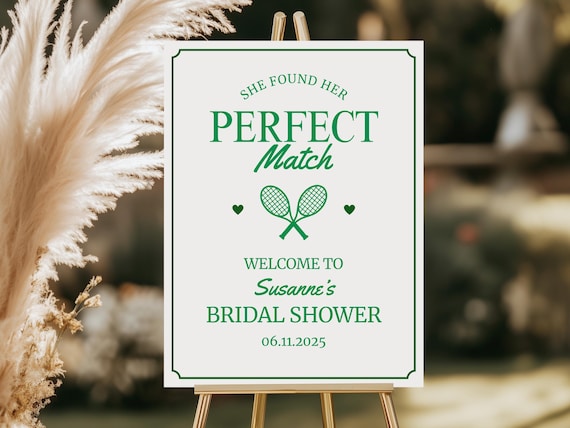 Bridal Shower Welcome Sign: Printed Foam Board Decor
