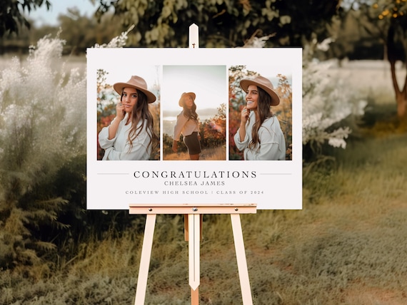 Professionally Printed | Graceful Graduation Party Welcome Sign