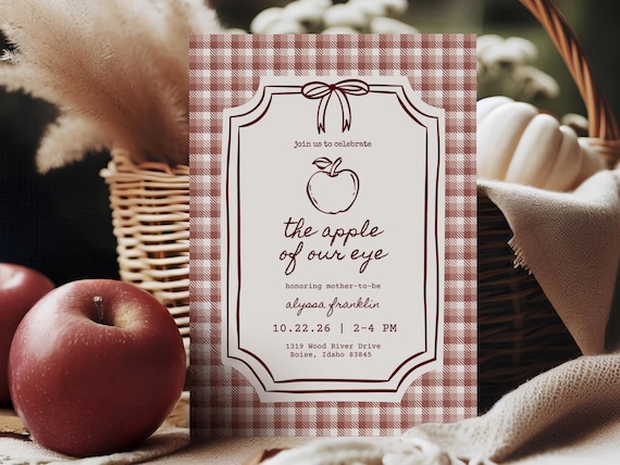 Apple of Our Eye | Baby Shower Invitations | Printed & Shipped