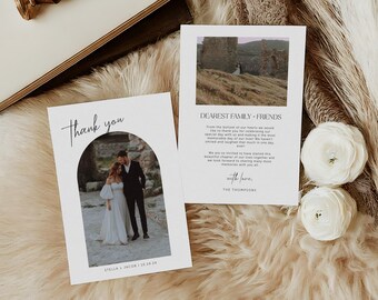Simplistic Wedding Thank You Cards | Printed & Shipped