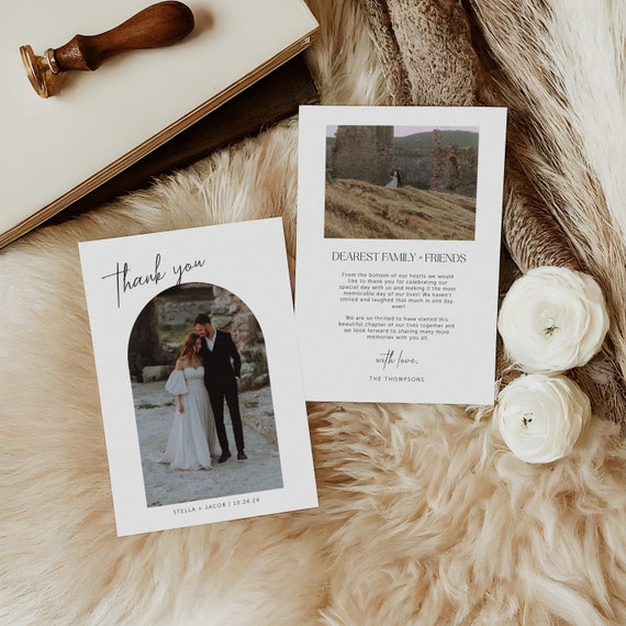 Simplistic Wedding Thank You Cards | Printed & Shipped